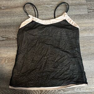 Black and tan Sheer Camisole